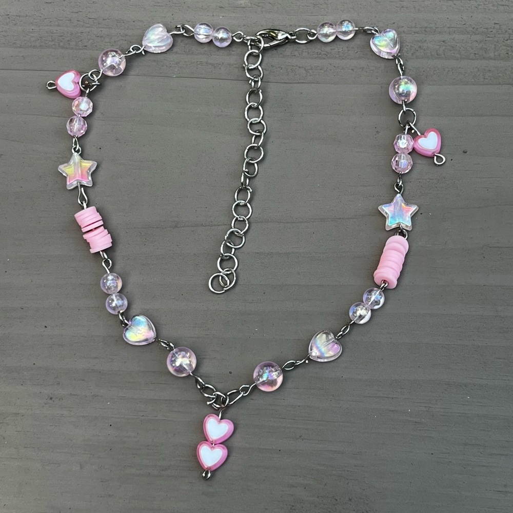 Pretty Pink Charm Necklace